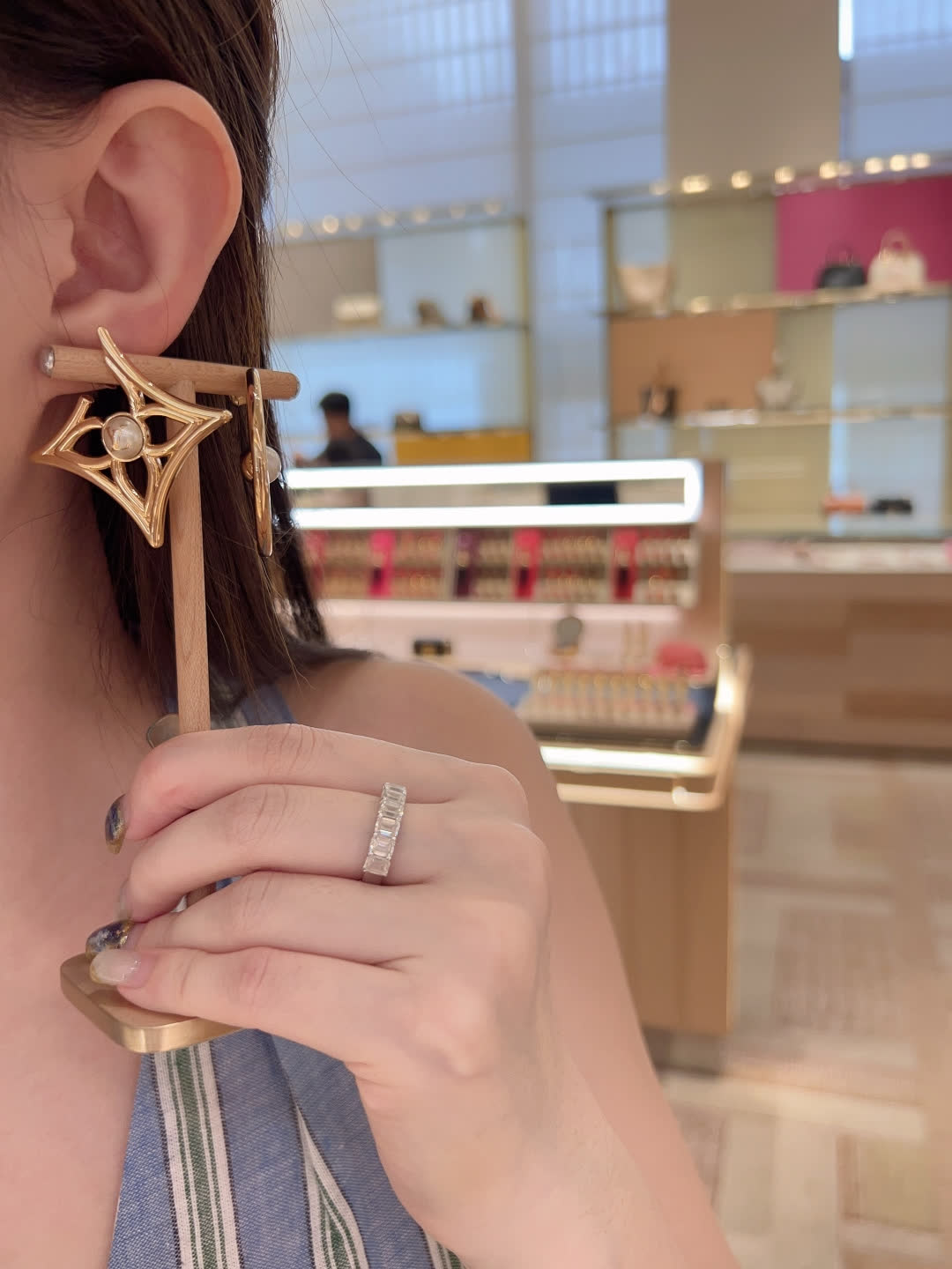 Louis Vuitton Gold Tone Earrings
